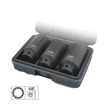 SET DE 3 VASOS XZN DE 1/2" DE IMPACTO